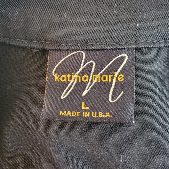 Katina Marie Rhinestone Bling Vest  SZ L Western - Picture 3 of 6